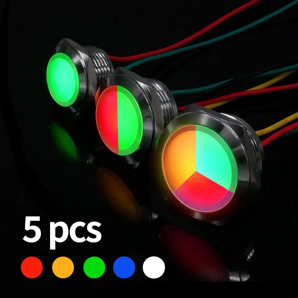 ݼ LED ǥõ,  ȣ  Ϸ, ̾ 2 , , û, , 5V, 12V, 24V, 220V, 12, 16, 19, 22mm, 5 